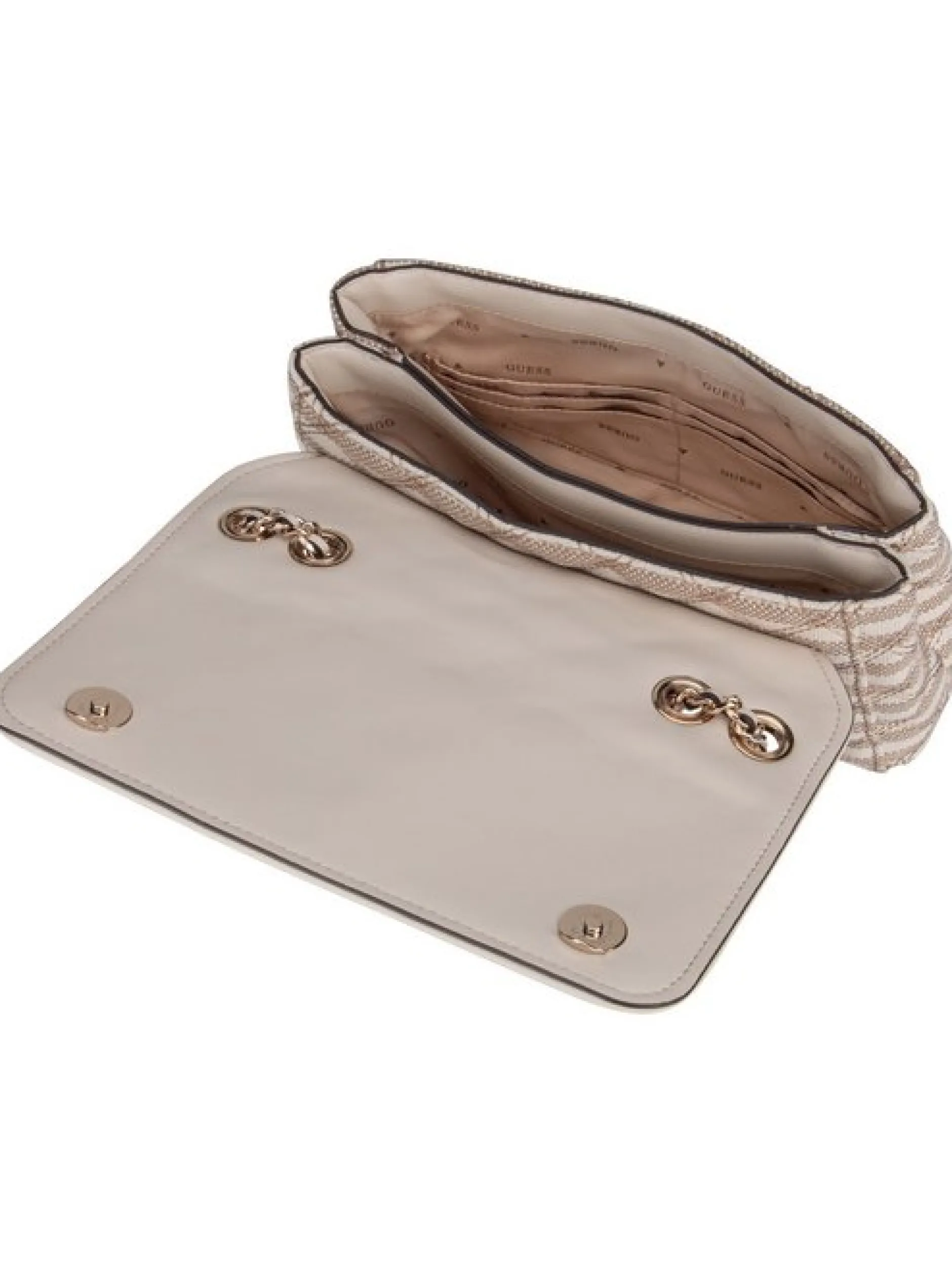 GUESS Damen Bodybag - Giully II 2 Comp Conv Flap in taupe