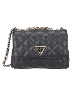 GUESS Damen Handtasche - Giully II Mini 2 Comp Conv Flap in schwarz