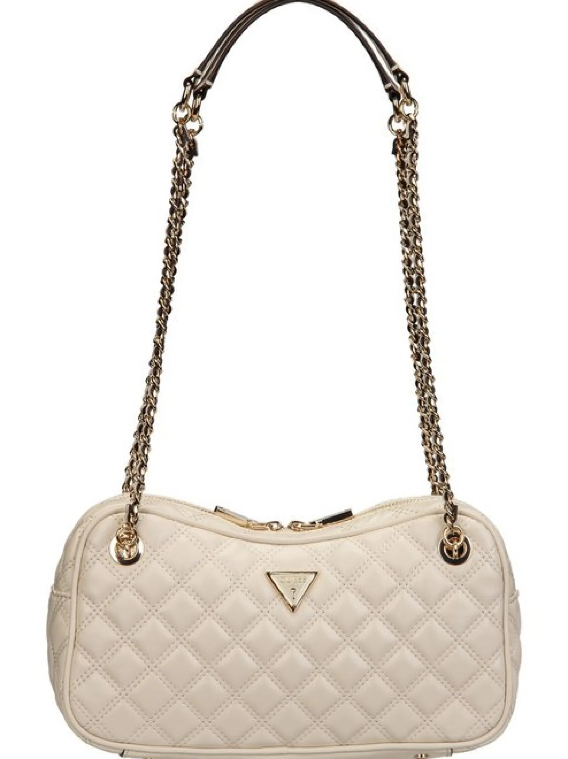 GUESS Damen Handtasche - Giully II Shoulder Satchel in beige