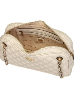 GUESS Damen Handtasche - Giully II Shoulder Satchel in beige