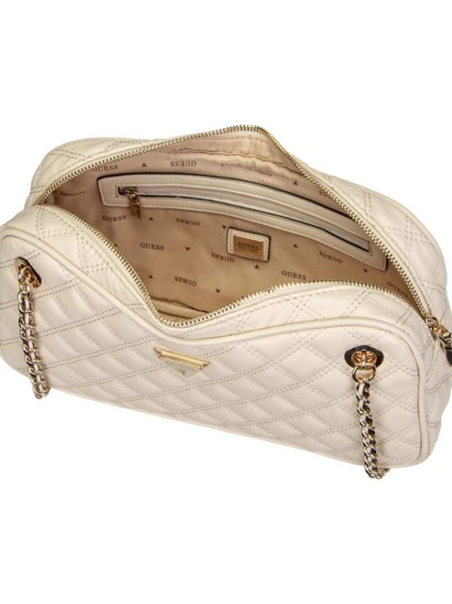GUESS Damen Handtasche - Giully II Shoulder Satchel in beige