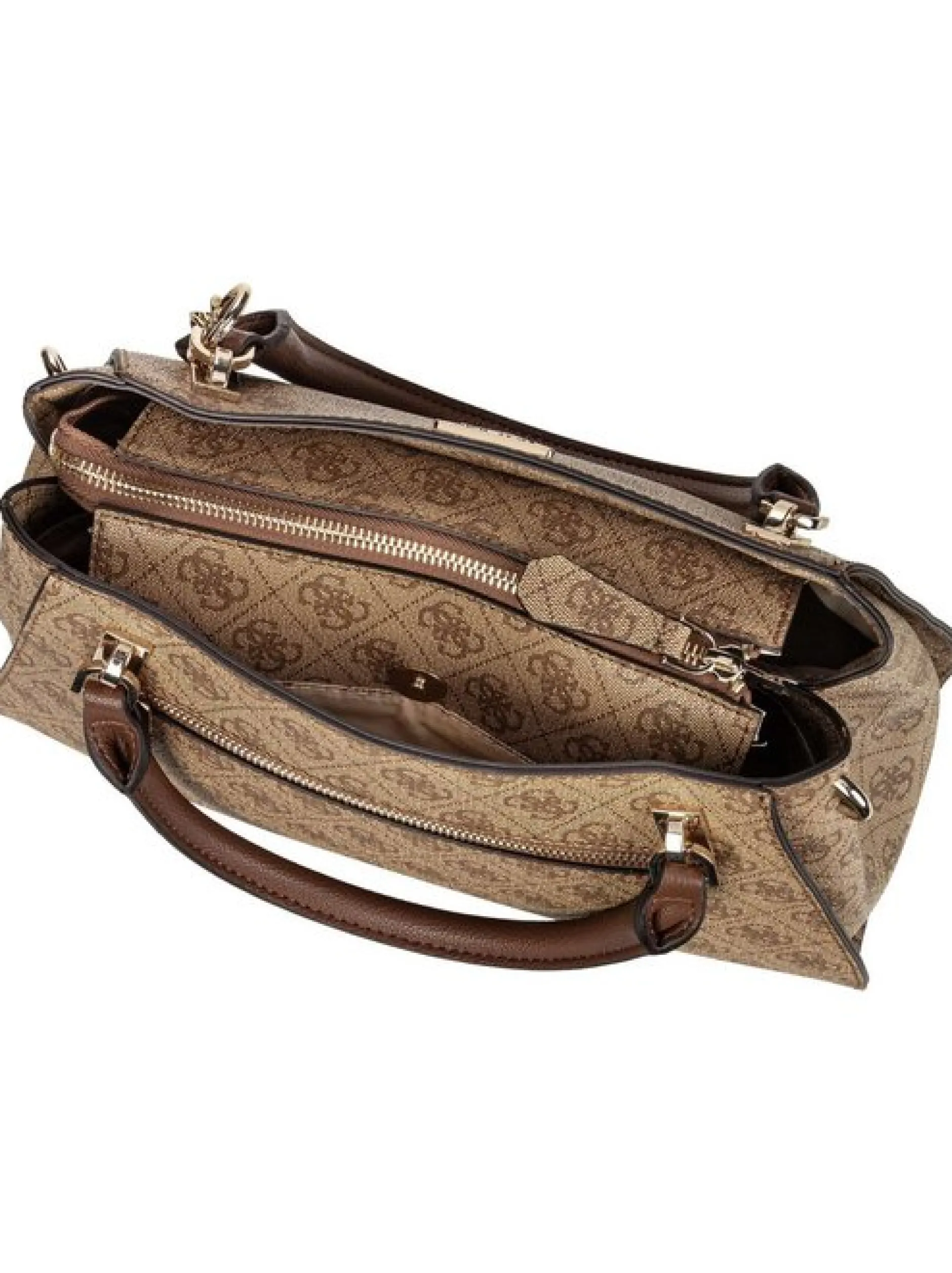 GUESS Damen Handtasche - Noelle II Luxury SAT 72070 Logo in braun