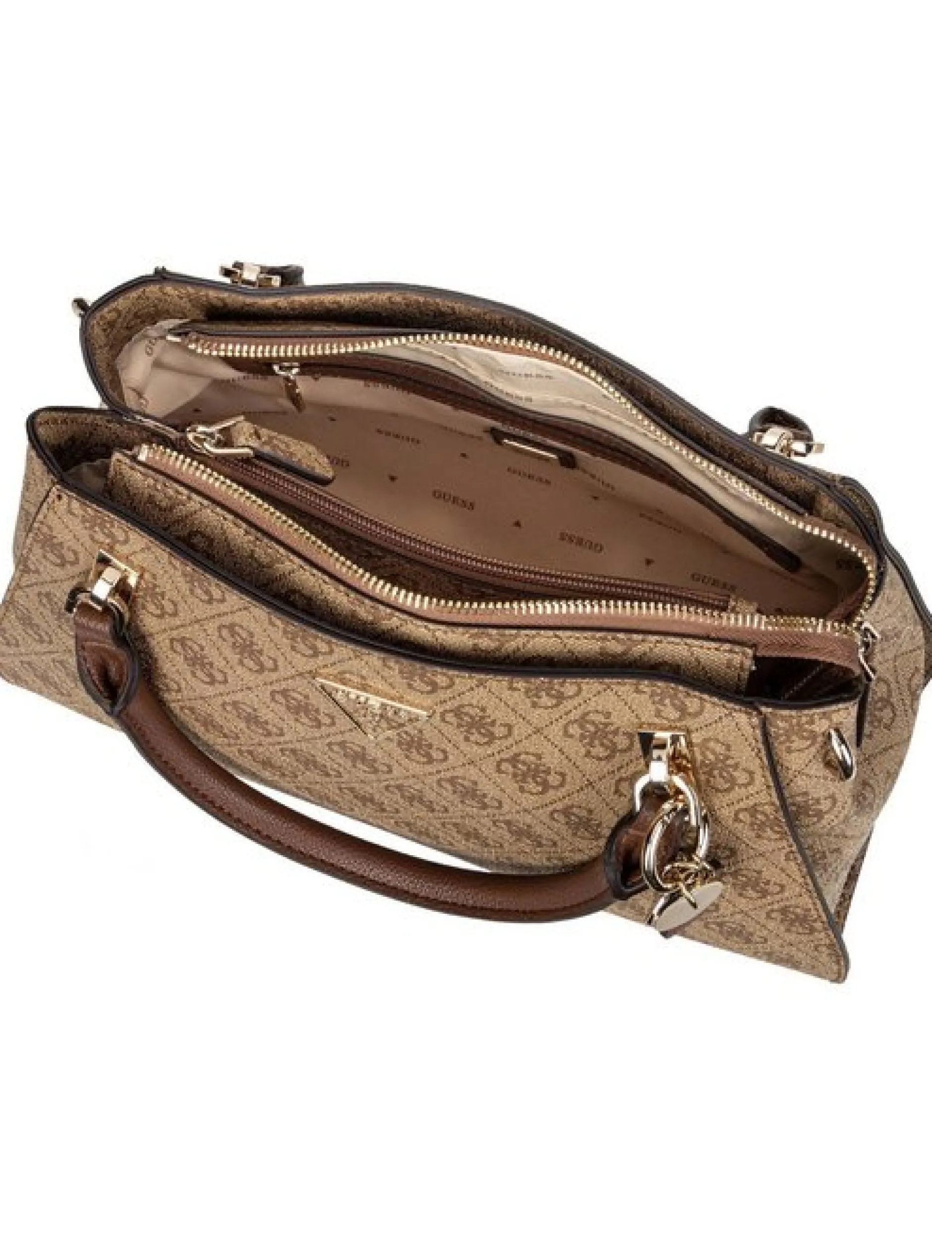 GUESS Damen Handtasche - Noelle II Luxury SAT 72070 Logo in braun