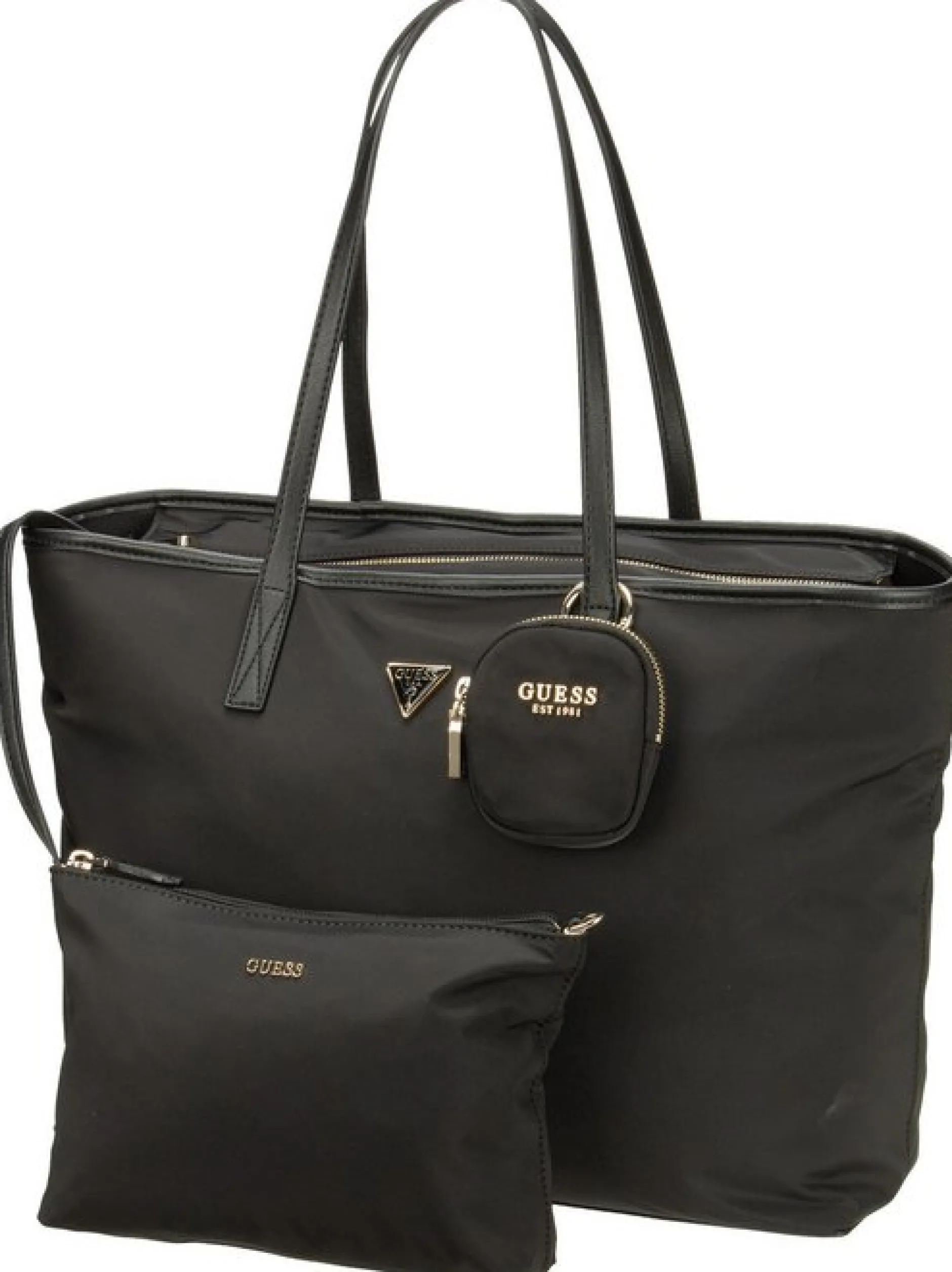 GUESS Damen Shopper - Eco Gemma Large Tech in schwarz