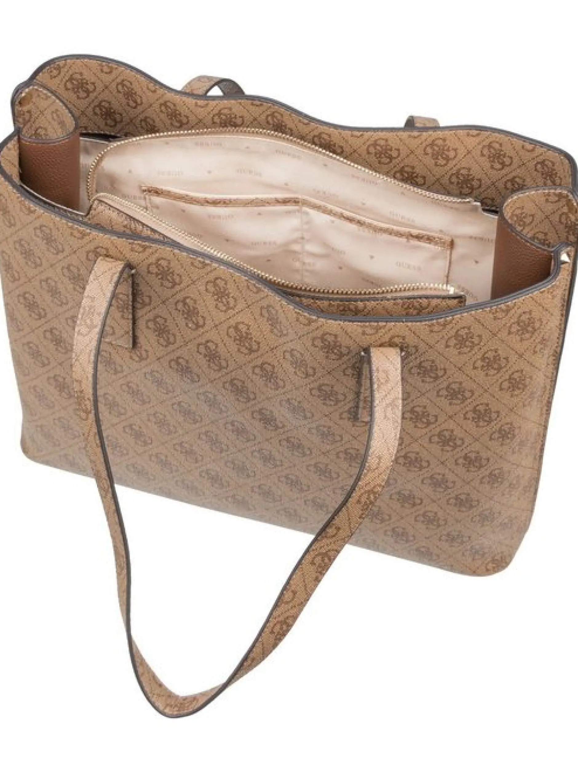 GUESS Damen Shopper - Meridian II Girlfriend TO 74230 Logo in braun
