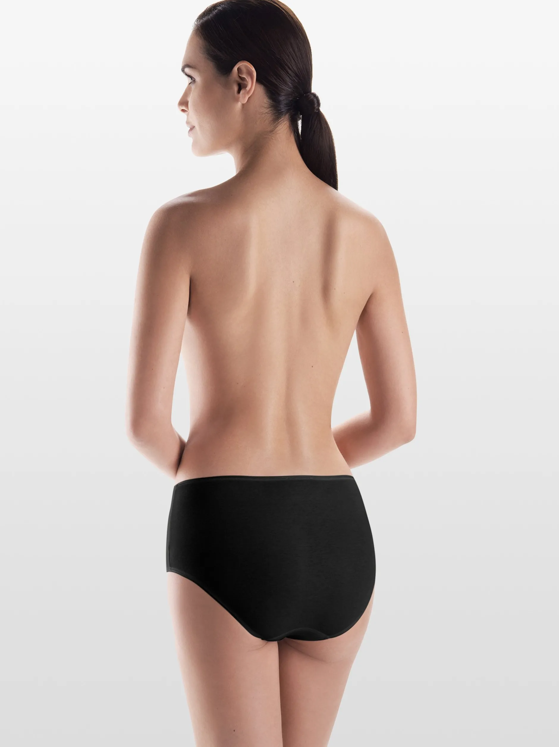Hanro Damen Maxislip - Cotton Seamless in schwarz