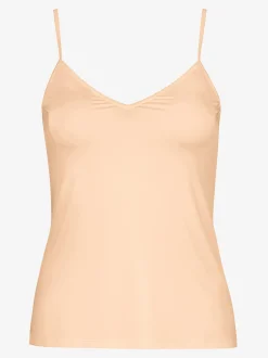 Hanro Damen Spaghettitop - Satin Deluxe in beige