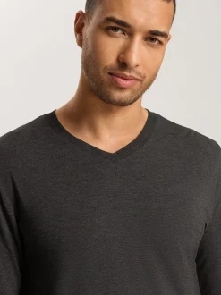 Hanro Herren Longsleeve - Casuals in anthrazit