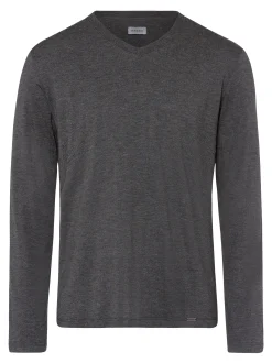 Hanro Herren Longsleeve - Casuals in anthrazit