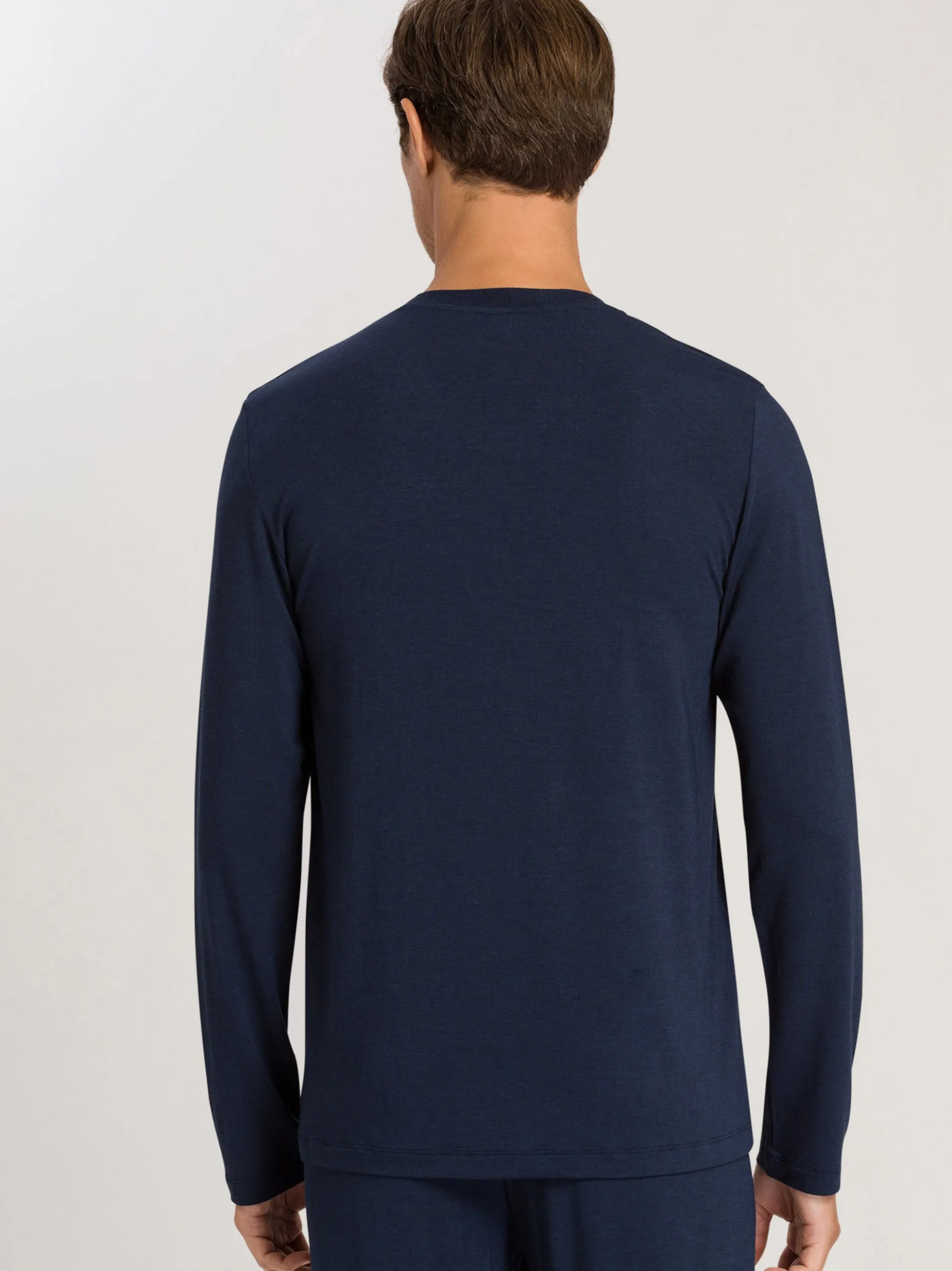 Hanro Herren Longsleeve - Casuals in marine