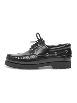 Henry Stevens Damen Bootsschuh – Morgan W DS in schwarz