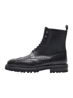 Henry Stevens Damen Schnürboots – Bonnie FBDB5 in schwarz