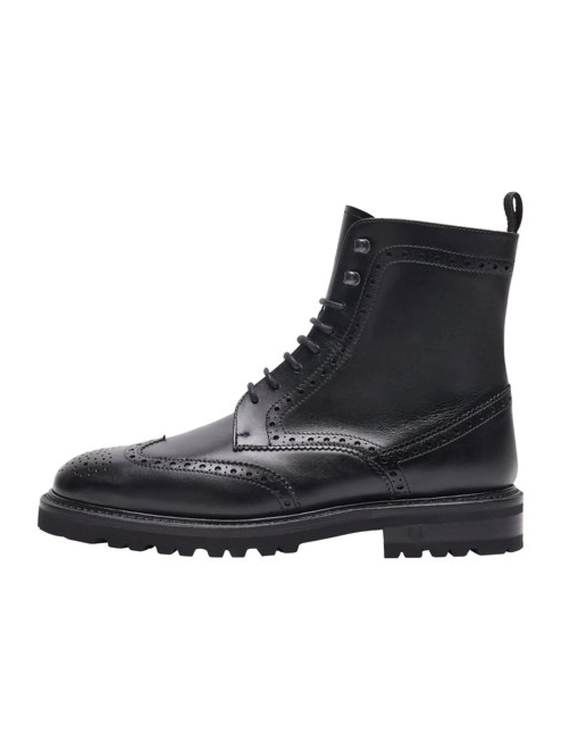 Henry Stevens Damen Schnürboots – Bonnie FBDB5 in schwarz