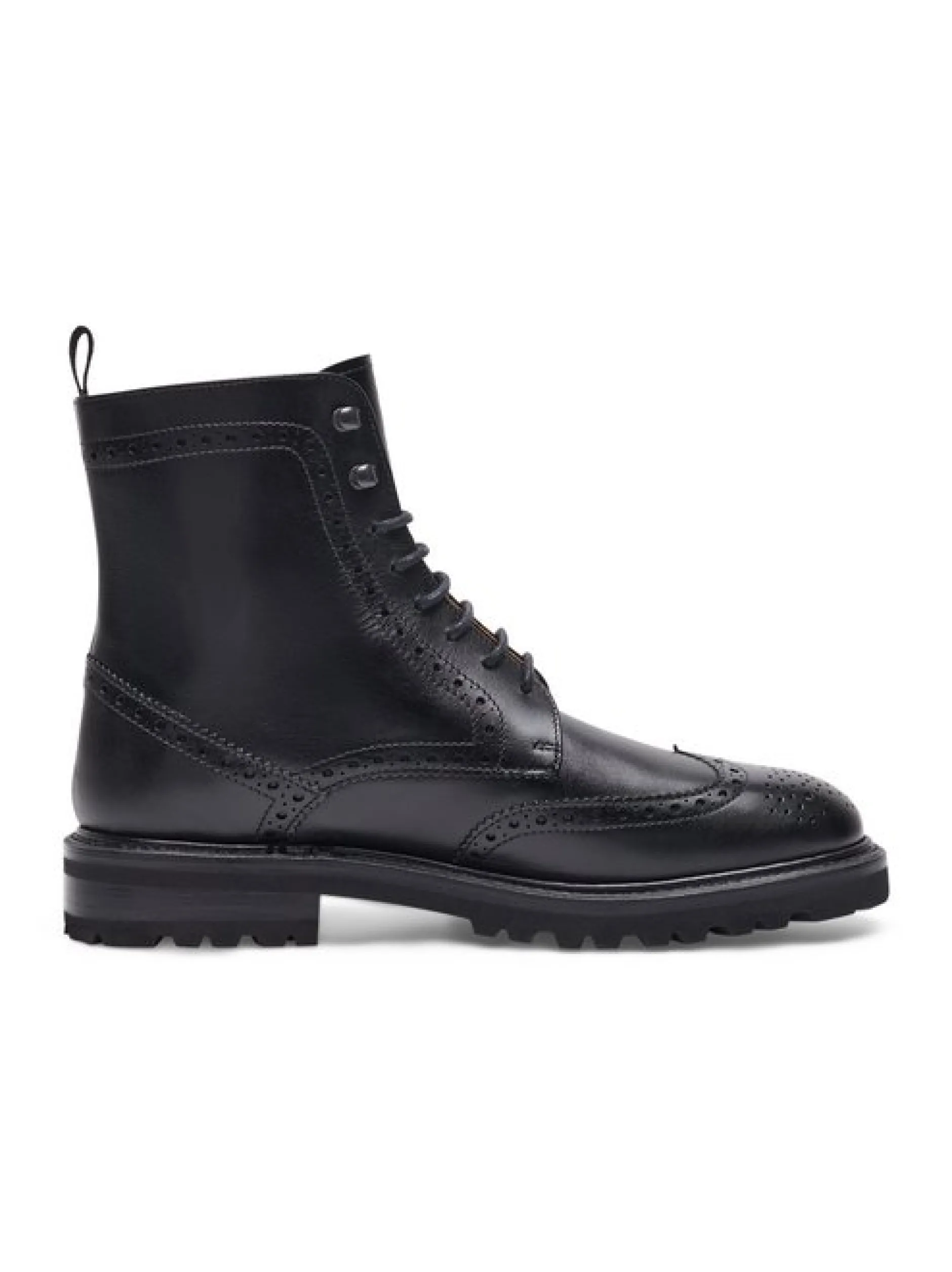 Henry Stevens Damen Schnürboots – Bonnie FBDB5 in schwarz