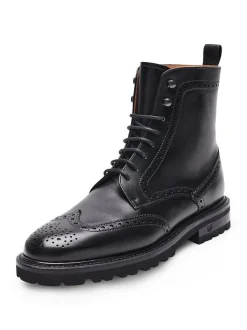 Henry Stevens Damen Schnürboots – Bonnie FBDB5 in schwarz