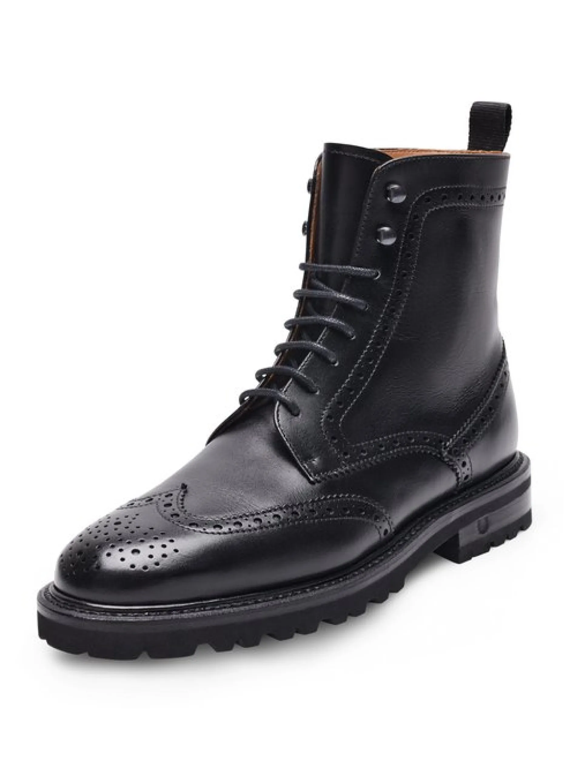 Henry Stevens Damen Schnürboots – Bonnie FBDB5 in schwarz