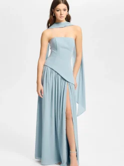 Hey Kyla Damen Abendkleid in hellblau - Ärmel: ohne Arm