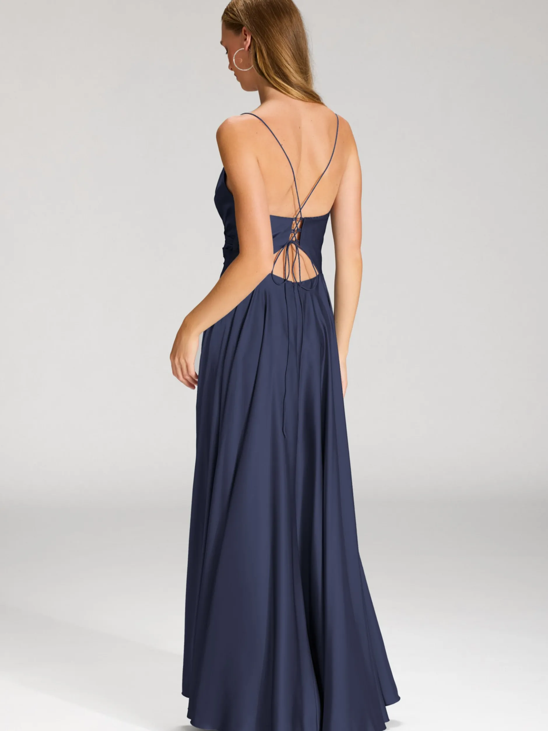 Hey Kyla Damen Abendkleid in marine - Ärmel: ohne Arm