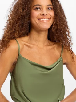 Hey Kyla Damen Abendkleid in oliv - Länge: lang