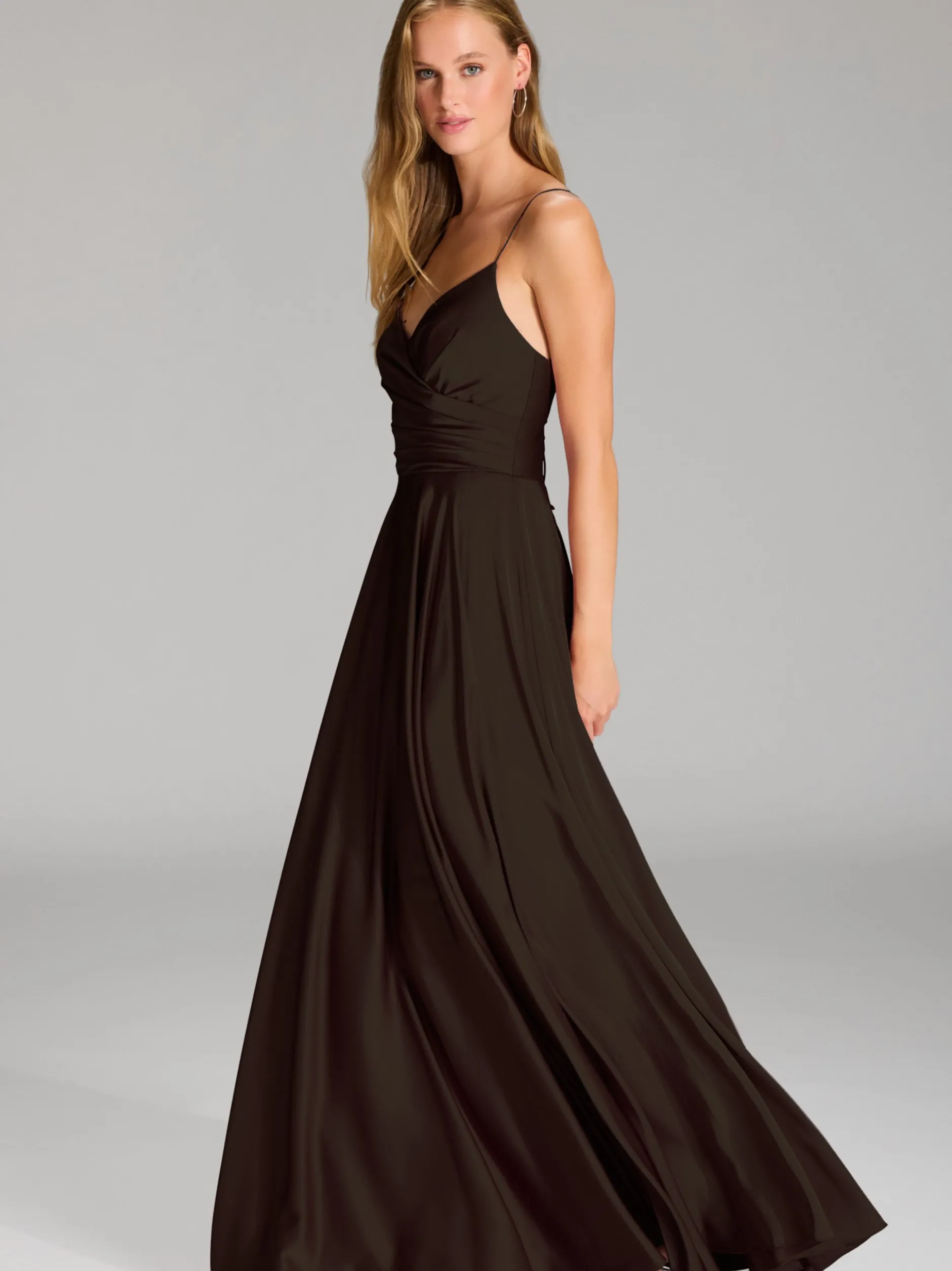 Hey Kyla Damen Abendkleid in schoko - Ärmel: ohne Arm