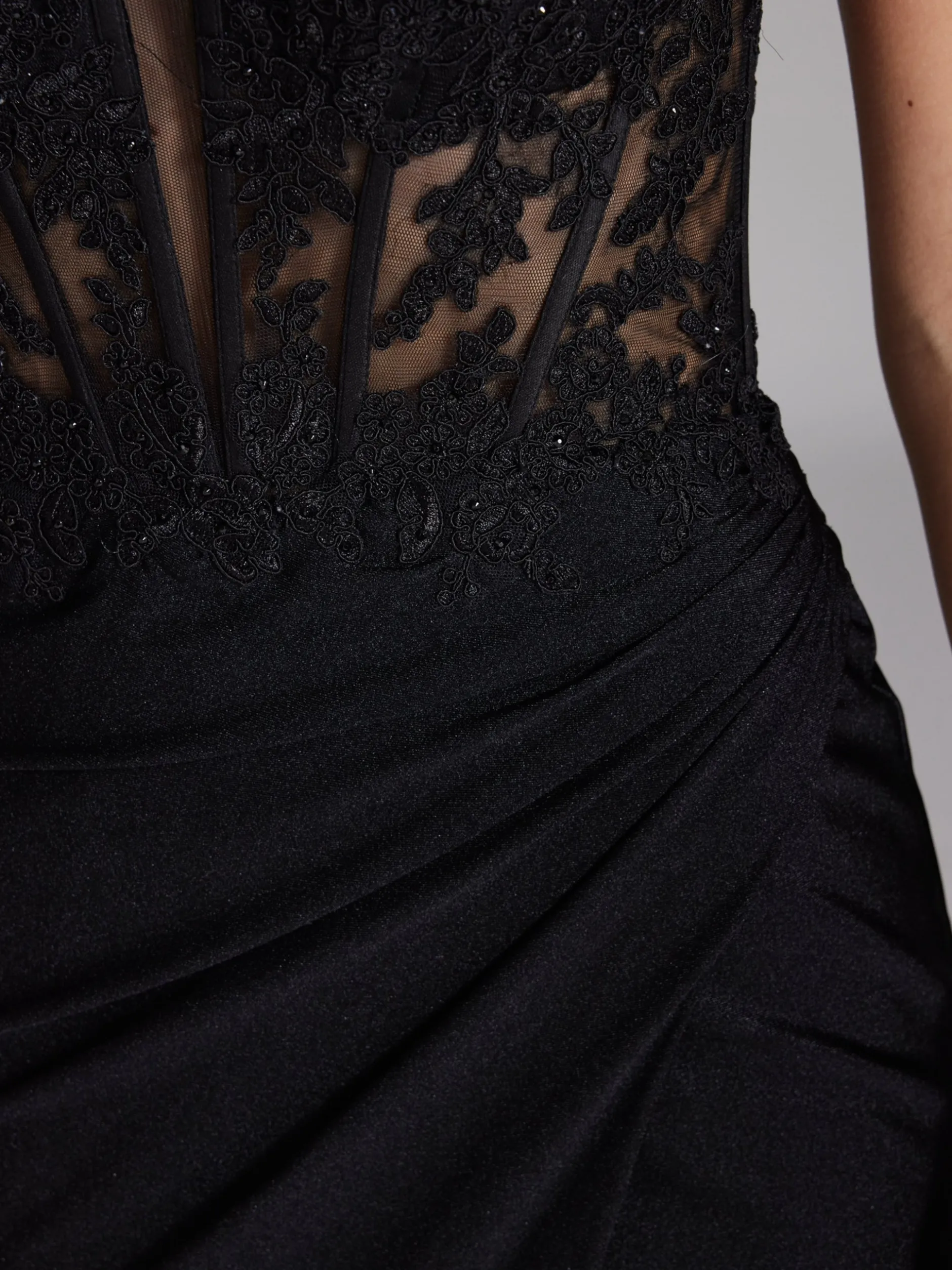 Hey Kyla Damen Abendkleid in schwarz - Ärmel: ohne Arm