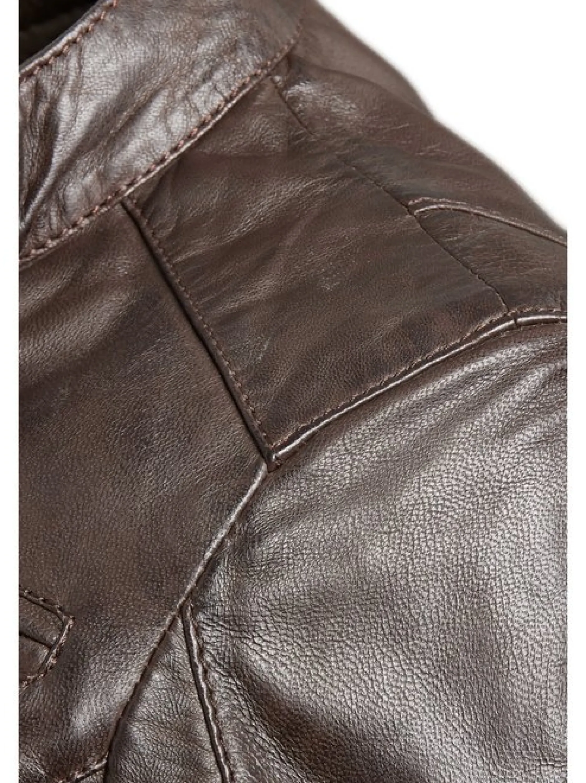 HIS Damen Lederjacke in braun