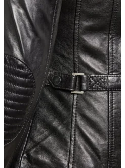 HIS Damen Lederjacke in schwarz