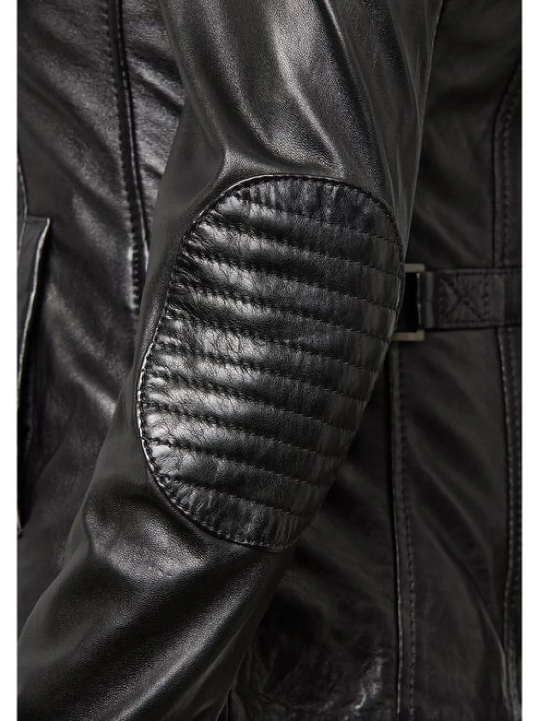 HIS Damen Lederjacke in schwarz