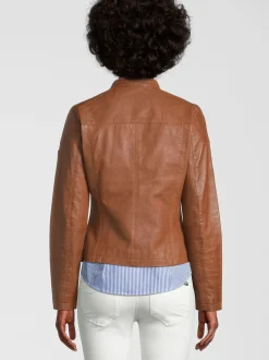 HIS Damen Lederjacke - SABINE in cognac