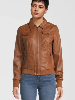 HIS Damen Lederjacke - SINA in cognac