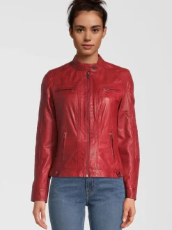 HIS Damen Lederjacke - STEFANIE in rot