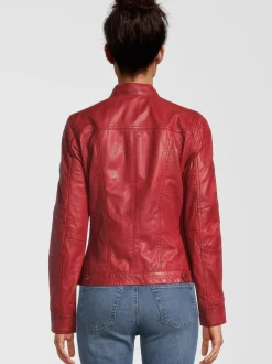 HIS Damen Lederjacke - STEFANIE in rot