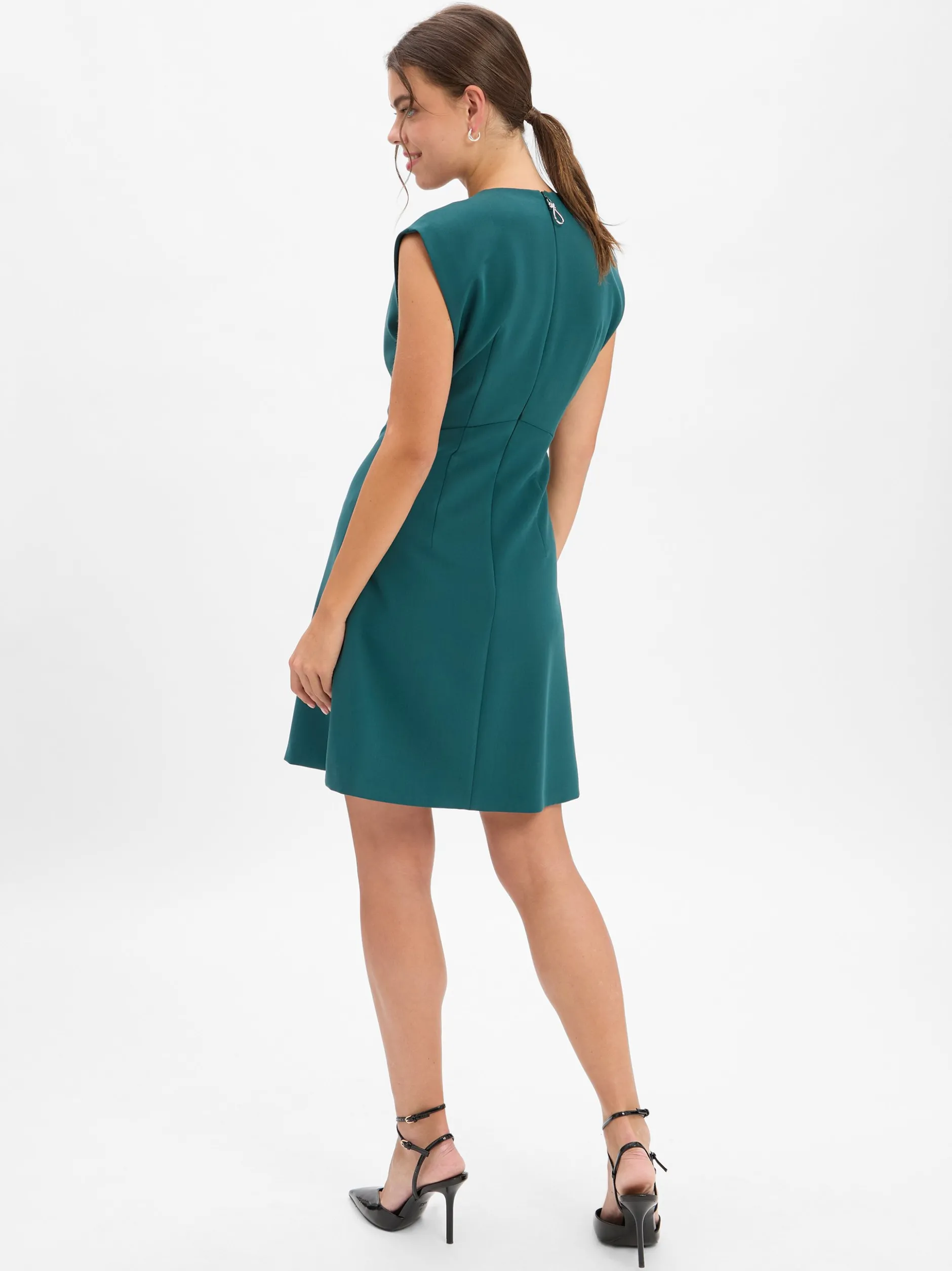 HUGO Damen A-Linien-Kleid - Kilama in smaragd