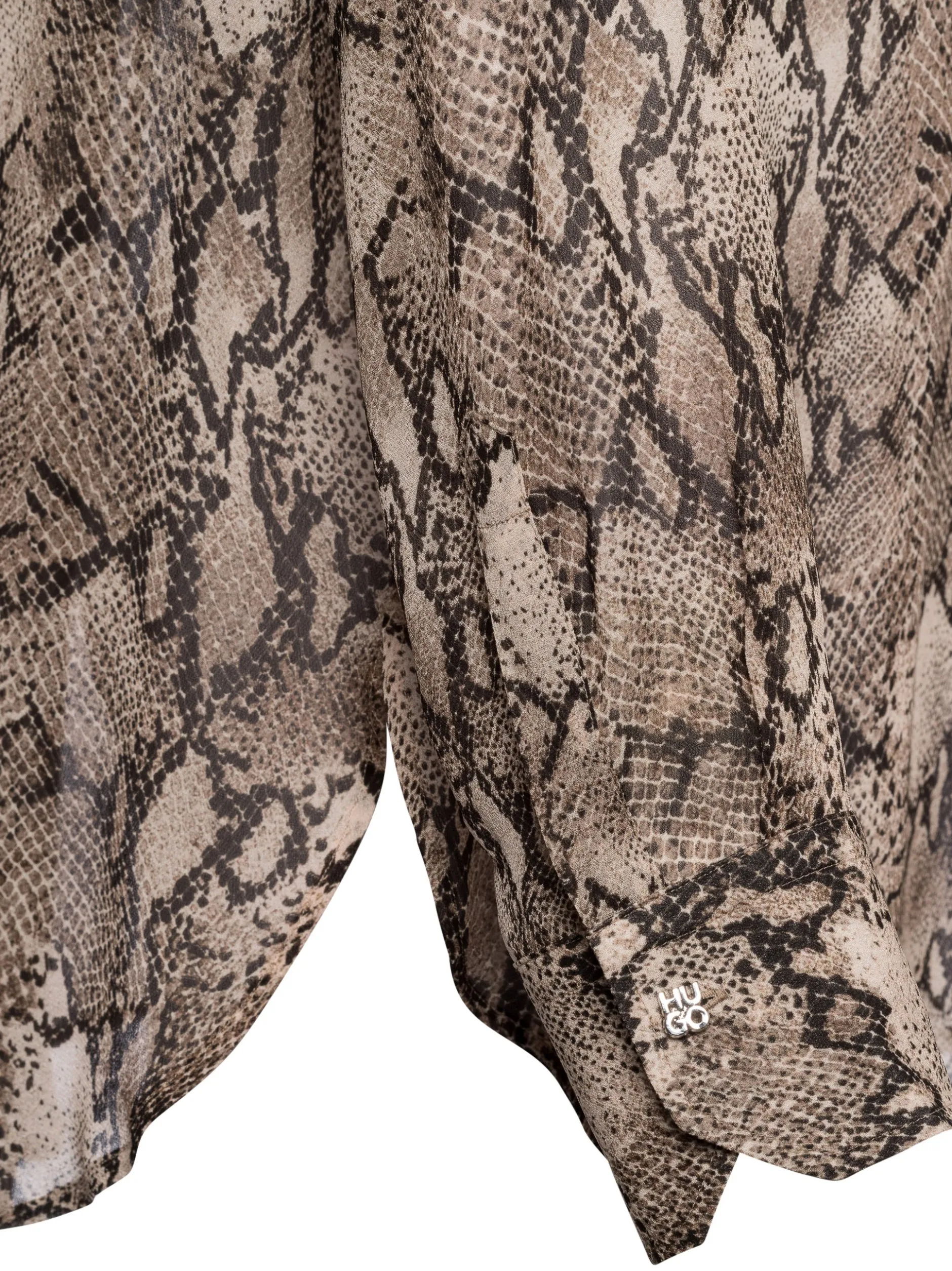 HUGO Damen Hemdbluse - The Boyfriend Shirt in beige braun