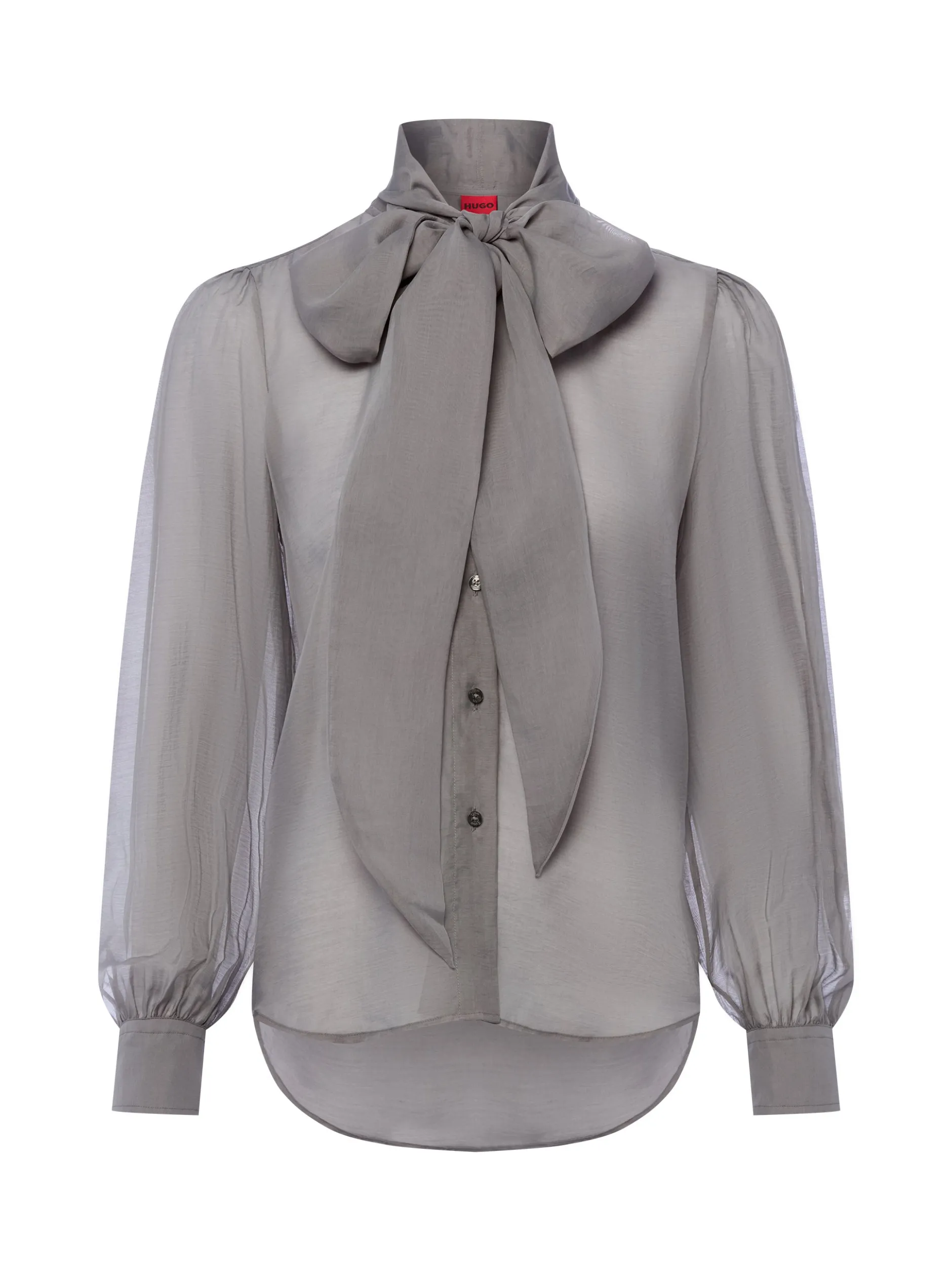 HUGO Damen Schluppenbluse - Elegant in grau