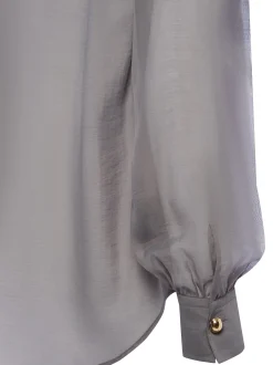 HUGO Damen Schluppenbluse - Elegant in grau