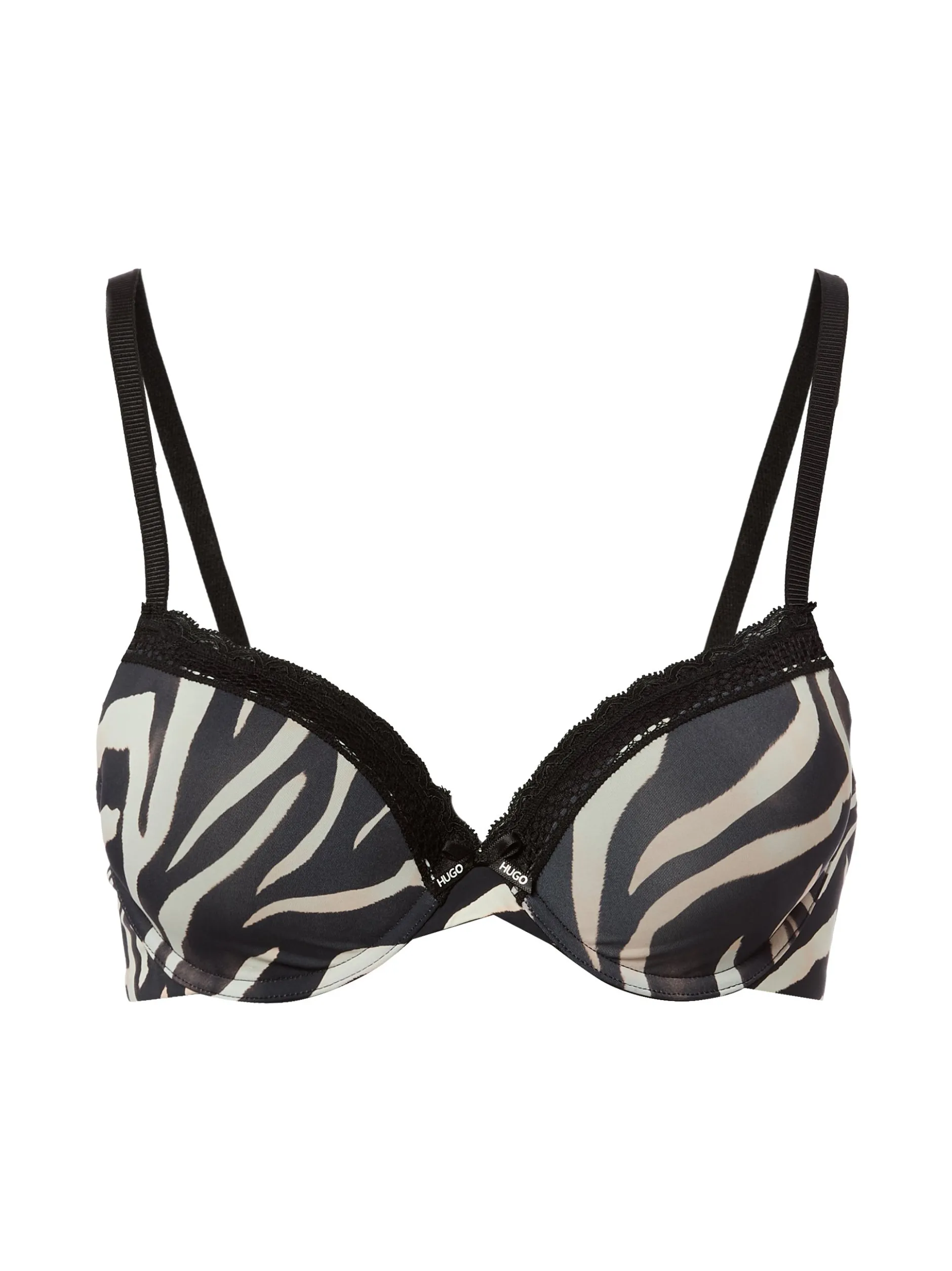 HUGO Damen T-Shirt-Bra - Unique in schwarz beige