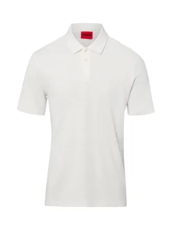 HUGO Herren Poloshirt mit Leinen-Anteil - Dulinen in ecru