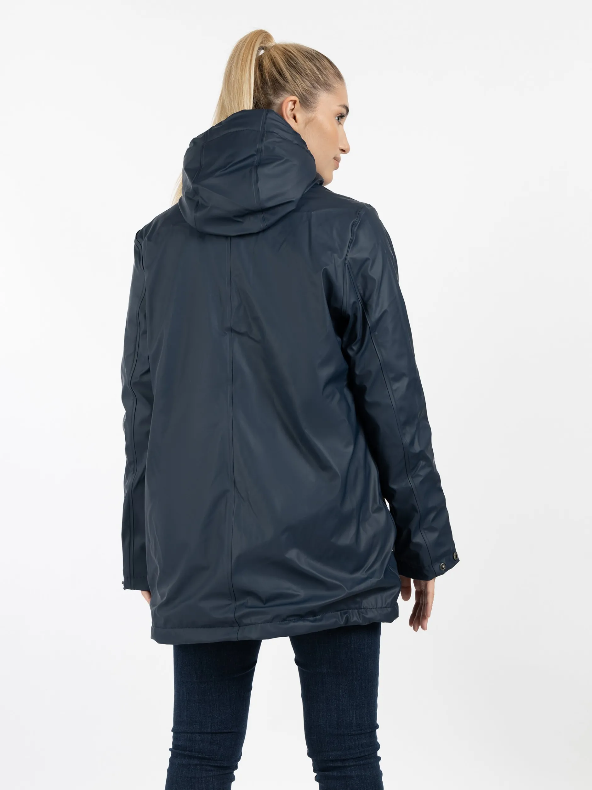 ICEBOUND Damen Regenjacke mit Teddyfutter in marine