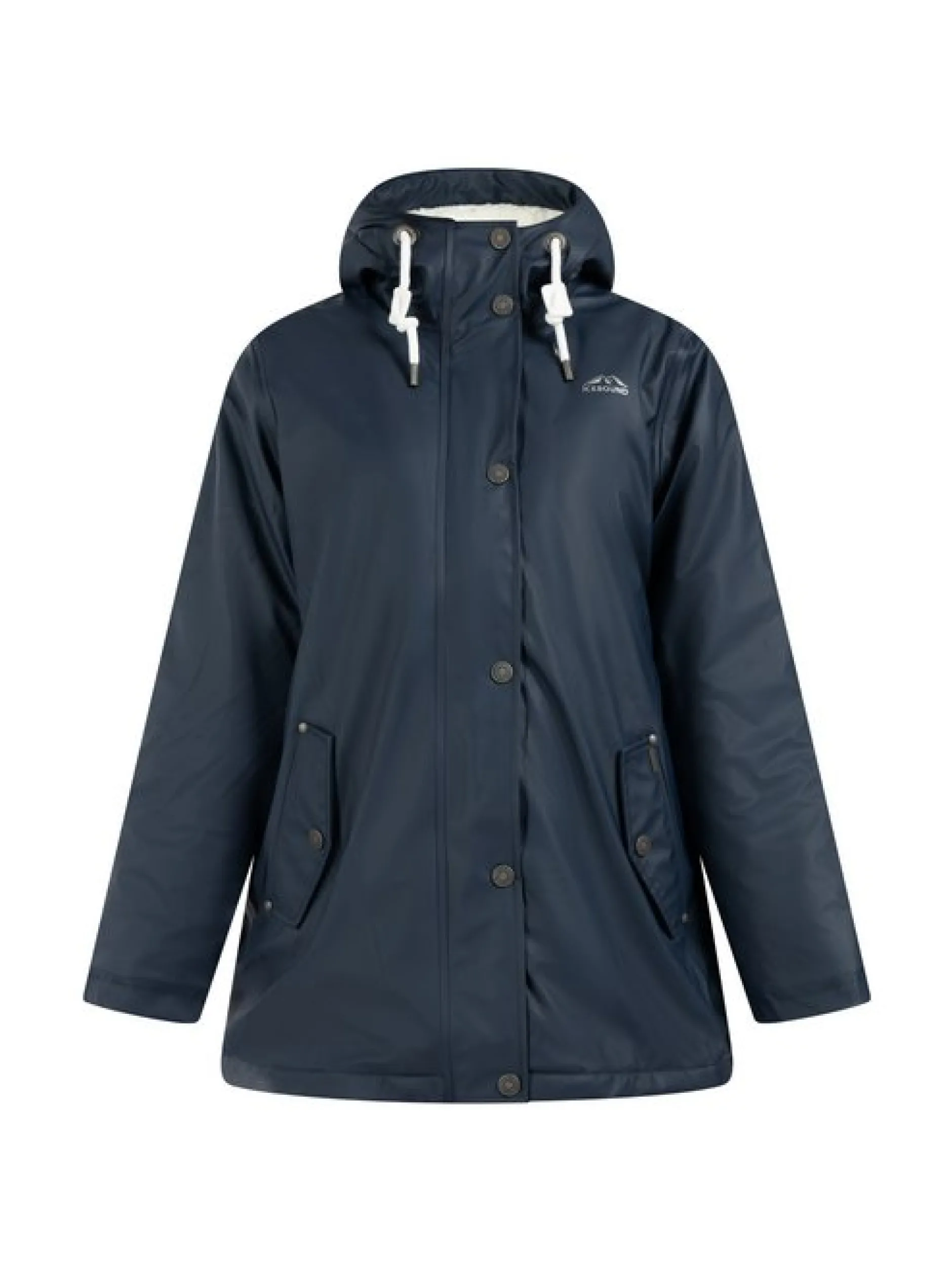 ICEBOUND Damen Regenjacke mit Teddyfutter in marine