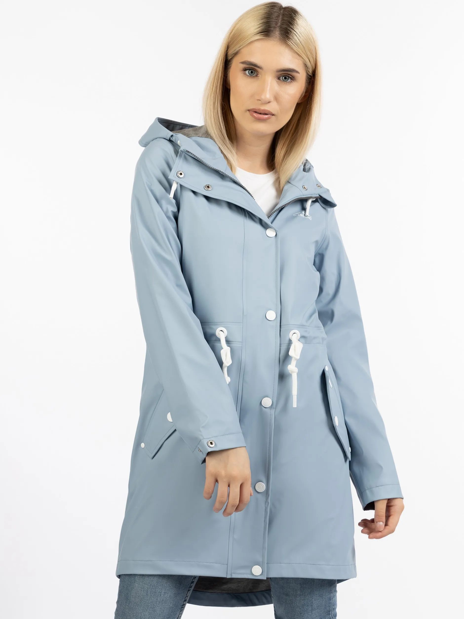 ICEBOUND Damen Regenmantel in hellblau