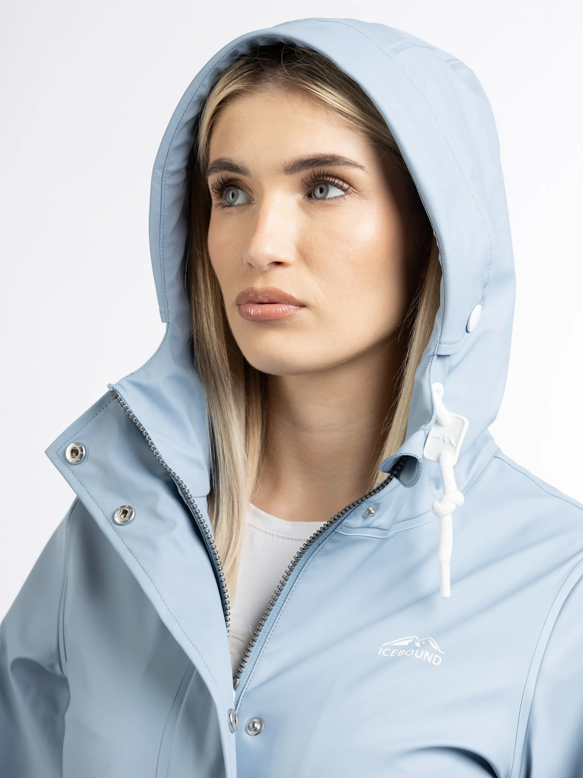 ICEBOUND Damen Regenmantel in hellblau