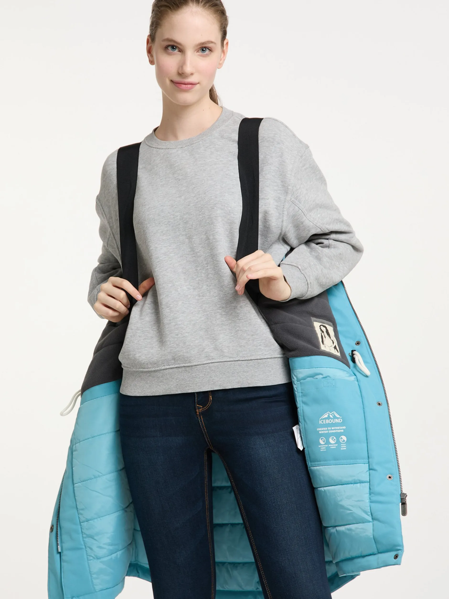 ICEBOUND Damen Winterparka in blau