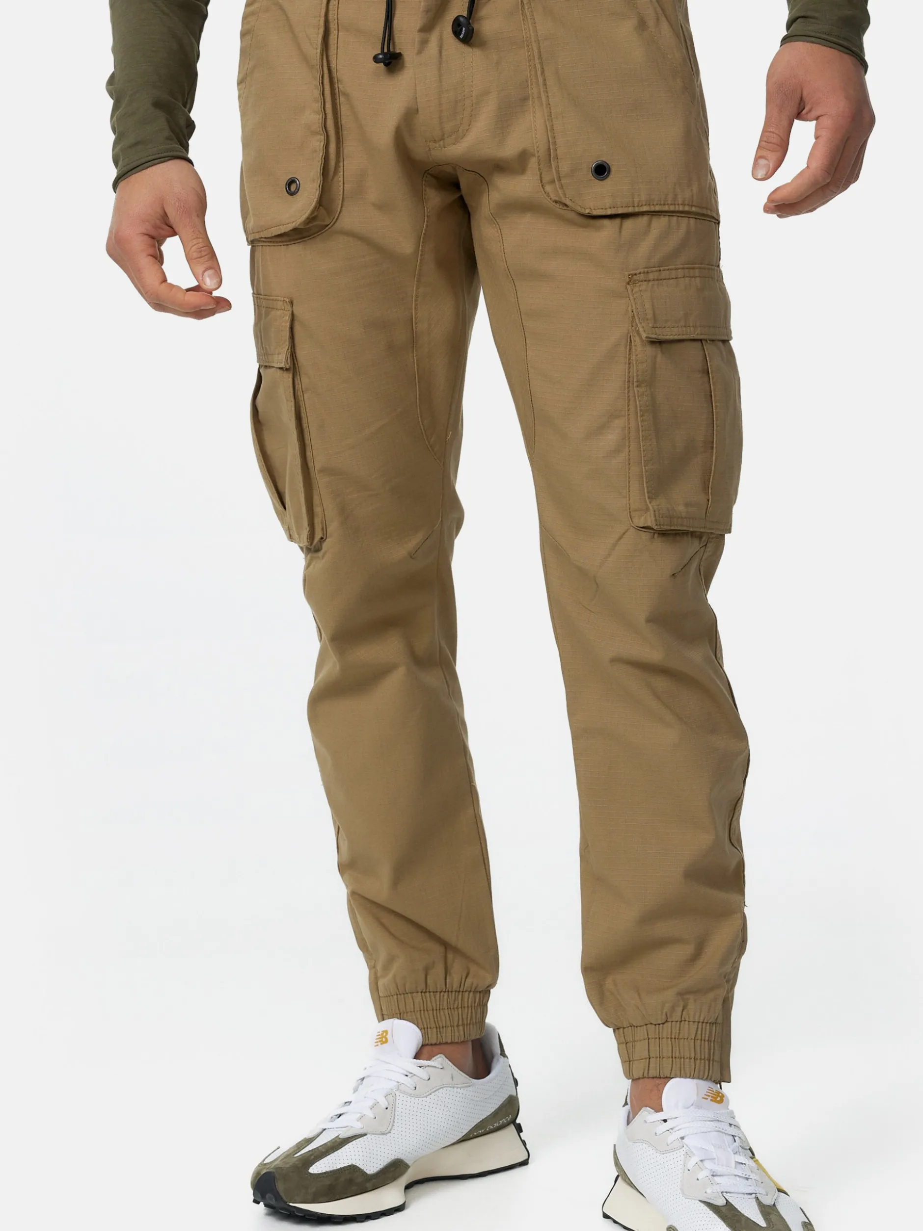 Indicode Herren Cargohose - Leonard in camel