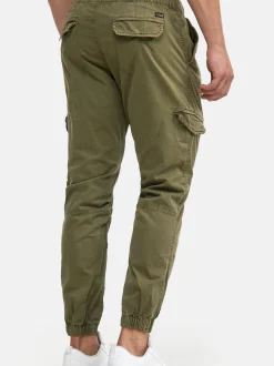 Indicode Herren Cargohose - Levy in grün khaki