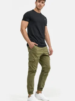 Indicode Herren Cargohose - Levy in grün khaki