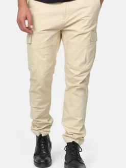 Indicode Herren Cargohose - Mathews in beige sand