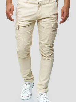 Indicode Herren Cargohose - Mathews in beige sand