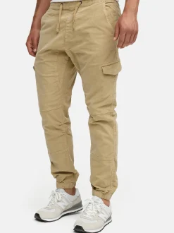 Indicode Herren Cargohose - Walker in beige sand