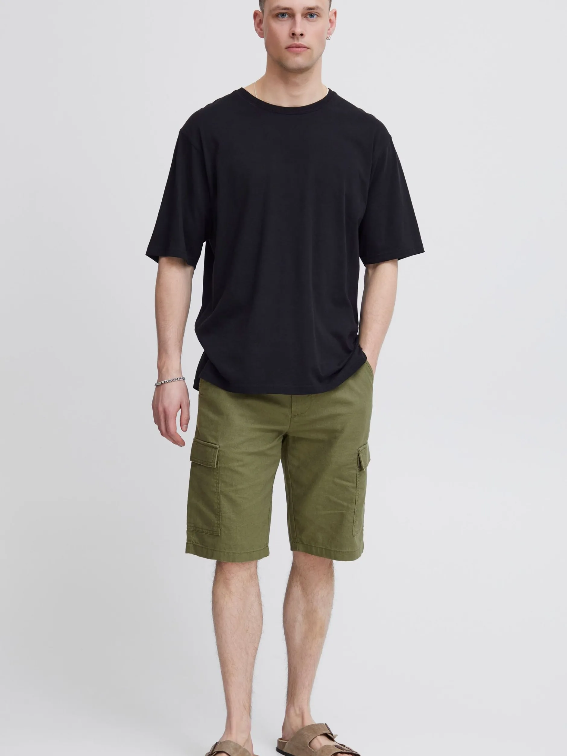 Indicode Herren Cargoshorts - IDMosato in oliv